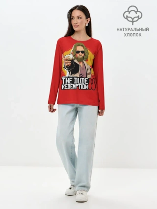 Лонгслив женский. Хлопок / The dude redemption