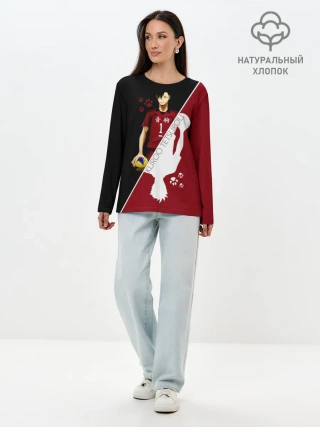 Лонгслив женский. Хлопок / Куроо Тецуро | Haikyuu!!