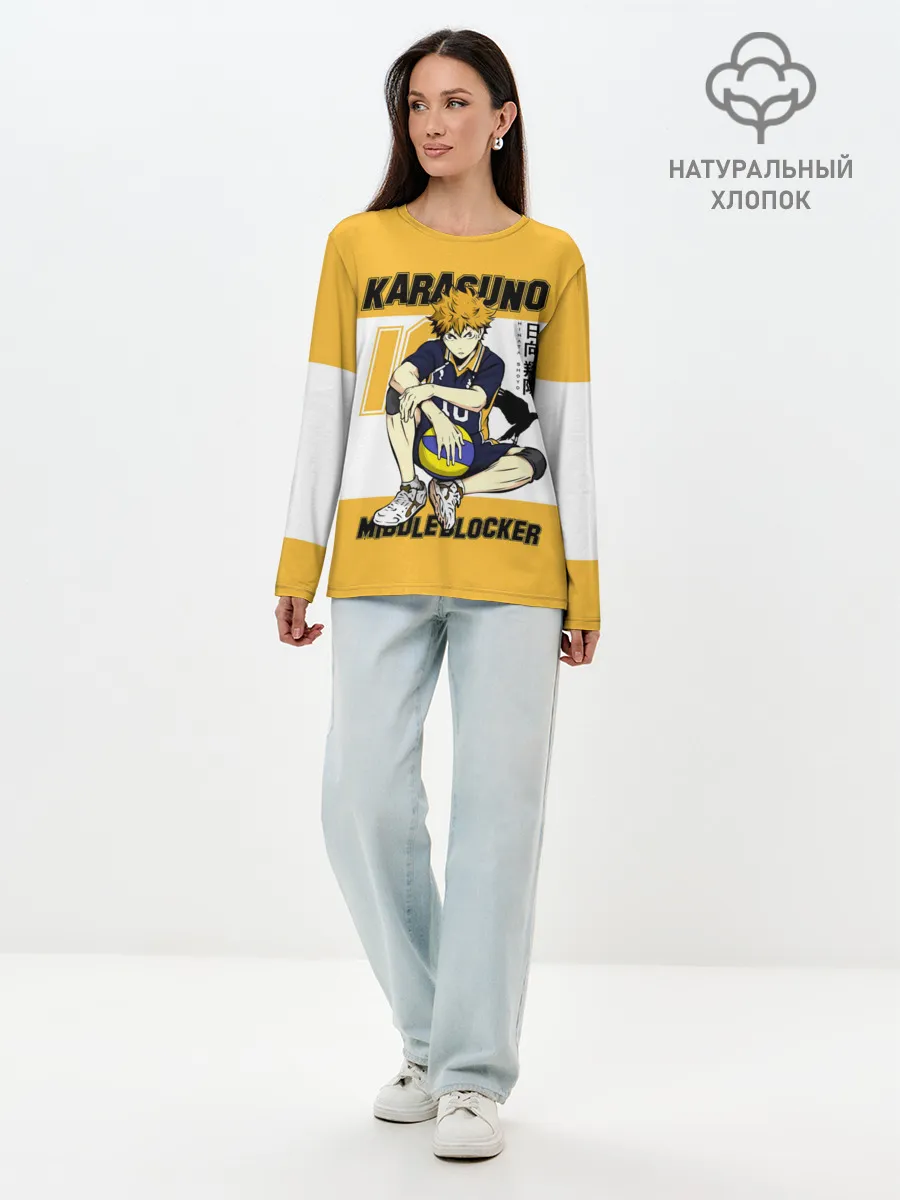 Лонгслив женский. Хлопок / Хината Шоё | Haikyuu!!