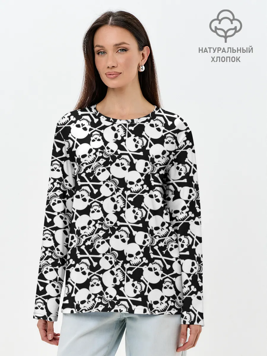 Лонгслив женский. Хлопок / Смерть