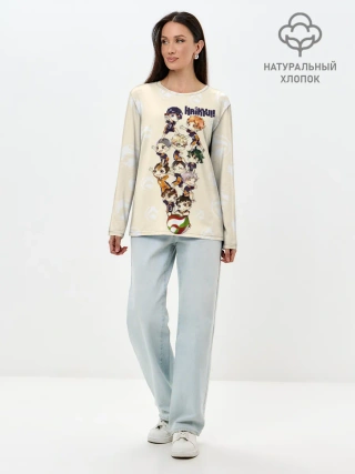 Лонгслив женский. Хлопок / Команда Карасуно | Haikyuu!!