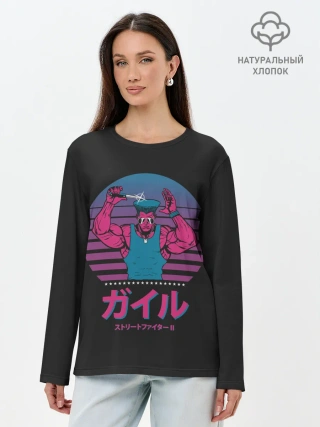 Лонгслив женский. Хлопок / Ретро Гайл