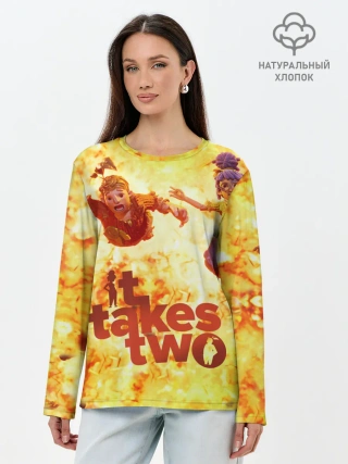 Лонгслив женский. Хлопок / It Takes Two