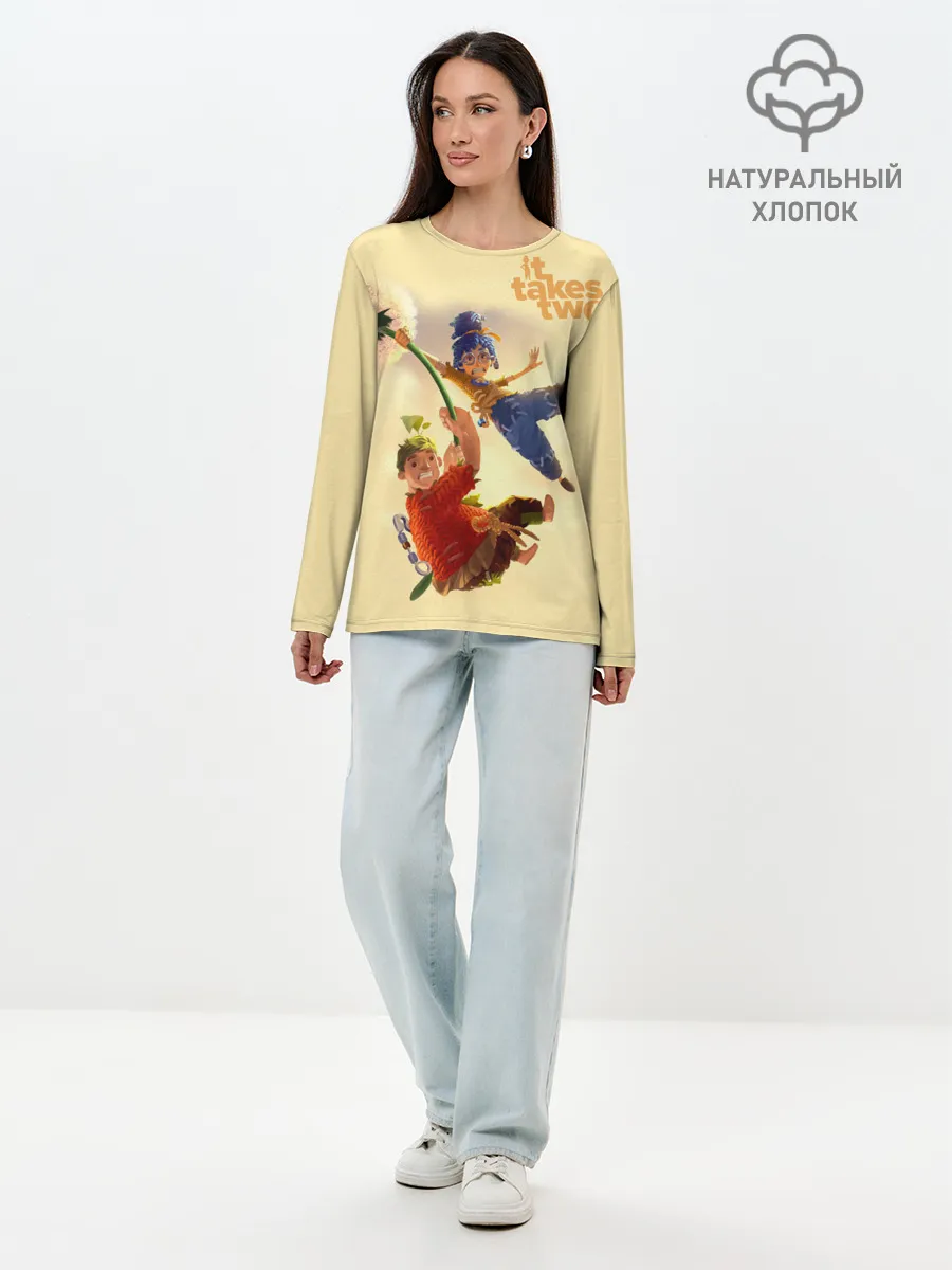 Лонгслив женский. Хлопок / It Takes Two