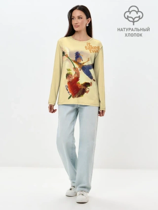 Лонгслив женский. Хлопок / It Takes Two