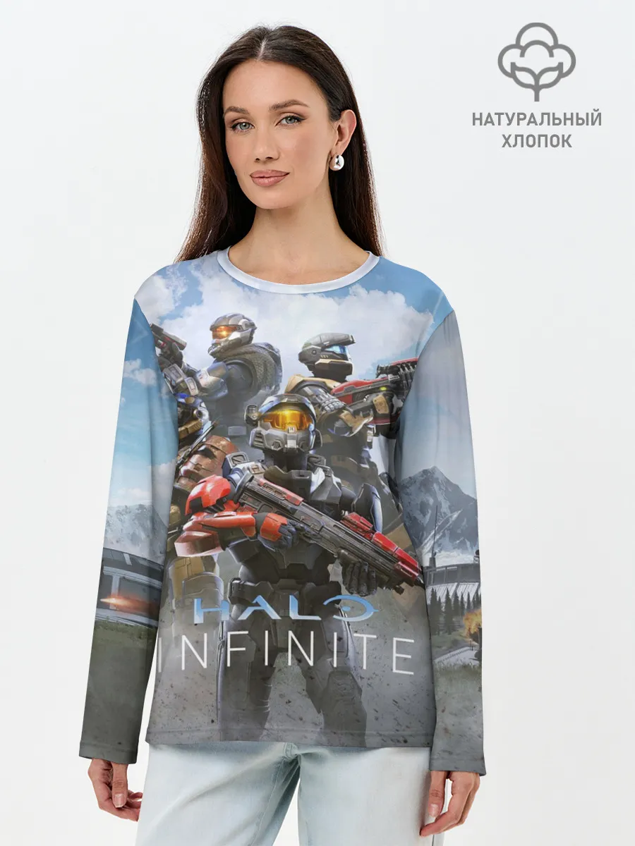 Лонгслив женский. Хлопок / Halo infinite Мультиплеер