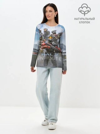 Лонгслив женский. Хлопок / Halo infinite Мультиплеер