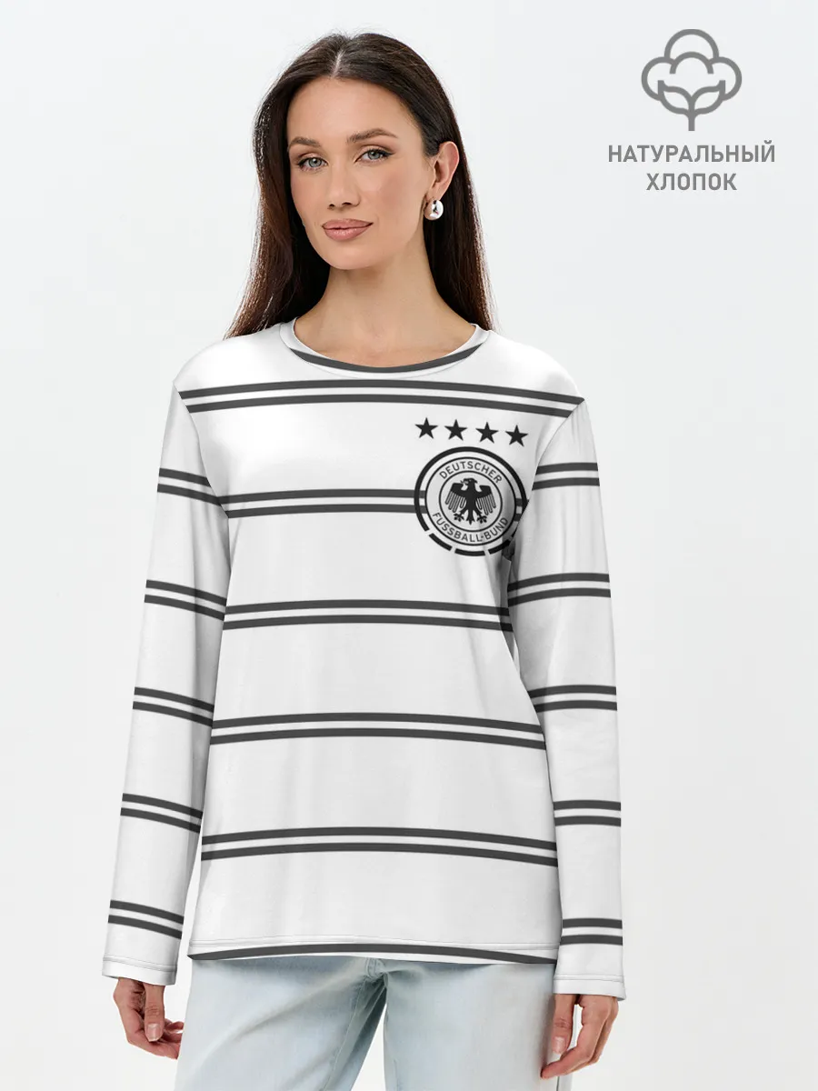 Лонгслив женский. Хлопок / Сборная Германии Евро 2020