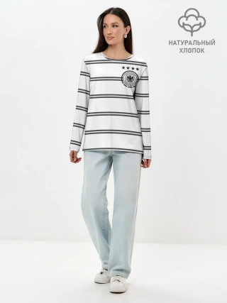 Лонгслив женский. Хлопок / Сборная Германии Евро 2020