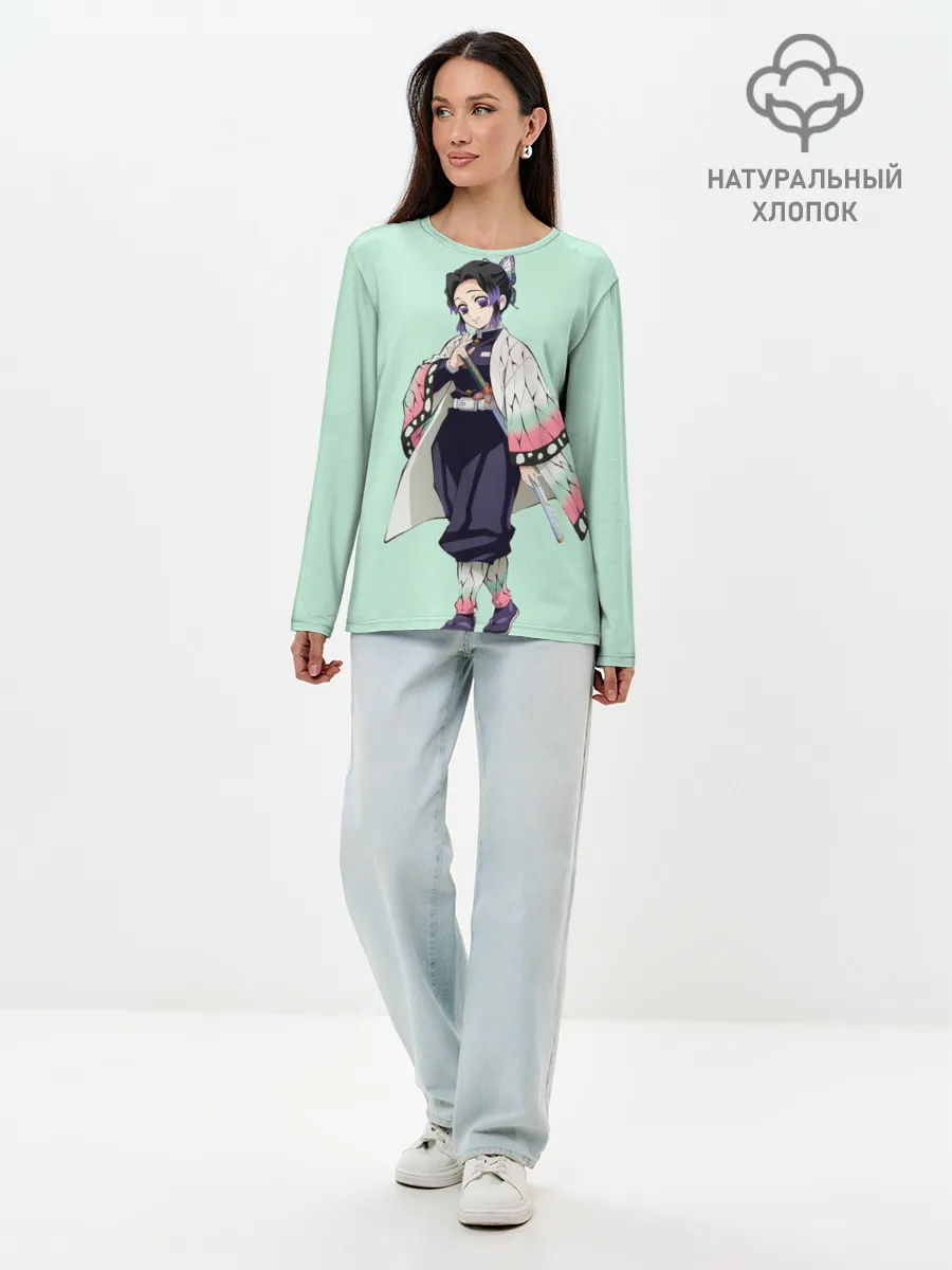 Лонгслив женский. Хлопок / Шинобу Кочо, Столб Насекомого