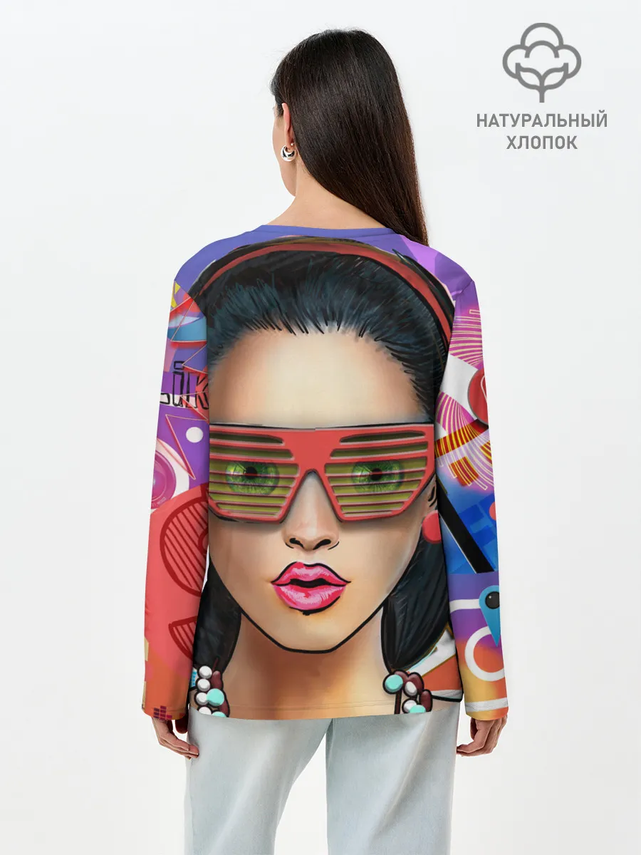 Лонгслив женский. Хлопок / СтильНая Девушка