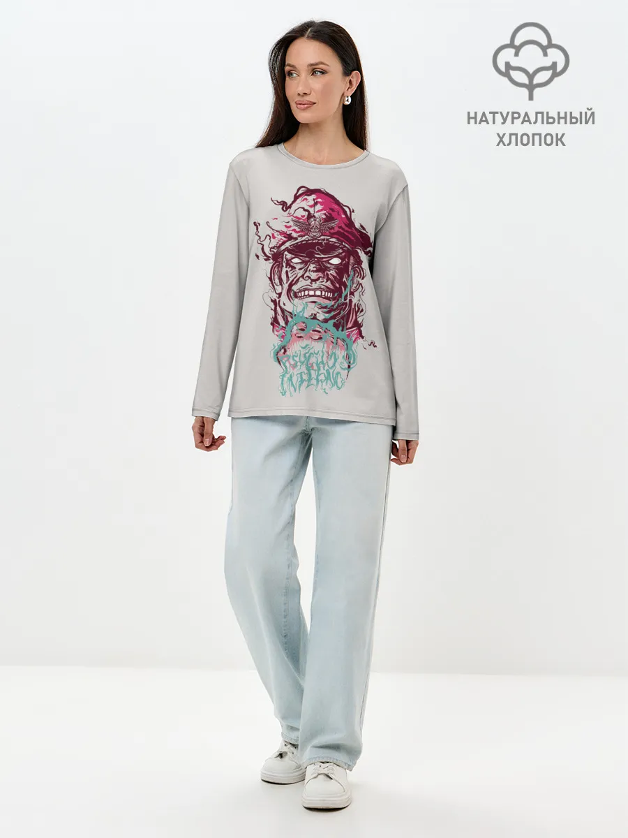 Лонгслив женский. Хлопок / Psycho Inferno