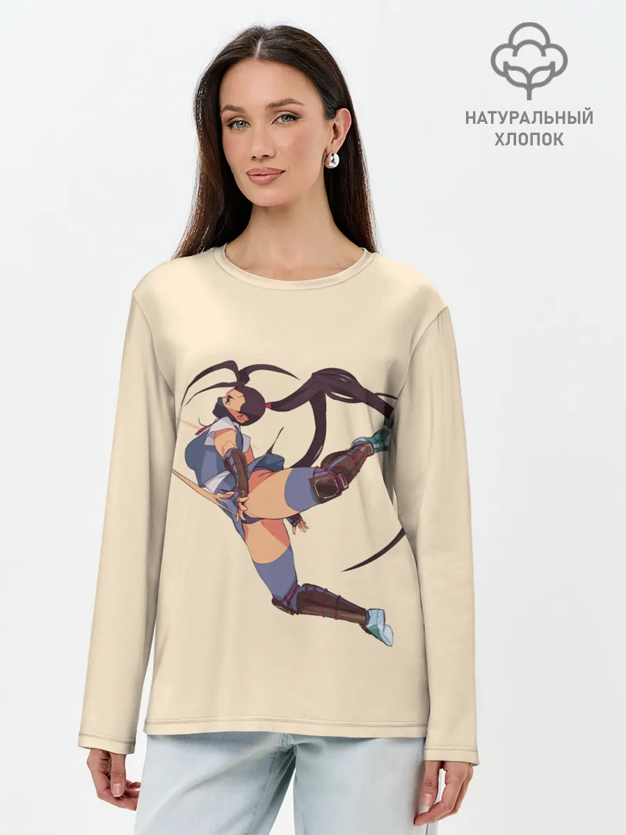 Лонгслив женский. Хлопок / Ибуки