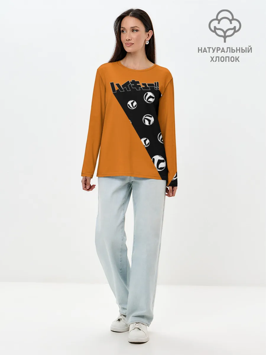 Лонгслив женский. Хлопок / Haikyu!! | ВОЛЕЙБОЛ!!