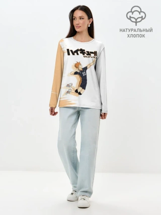 Лонгслив женский. Хлопок / Шоё Хината | Haikyuu!!