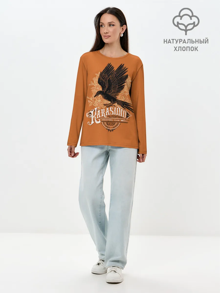 Лонгслив женский. Хлопок / Средняя Карасуно | Haikyuu!!