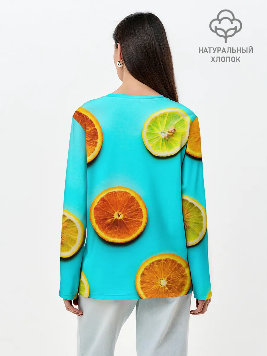 Лонгслив женский. Хлопок / АпельСинки