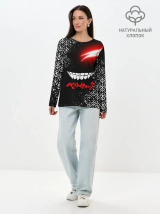 Лонгслив женский. Хлопок / БЕРСЕРК глаз