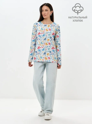 Лонгслив женский. Хлопок / Хоккей