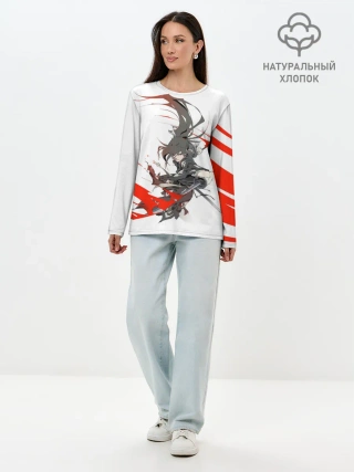 Лонгслив женский. Хлопок / ХЯККИМАРУ И ДЕМОНЫ | ДОРОРО