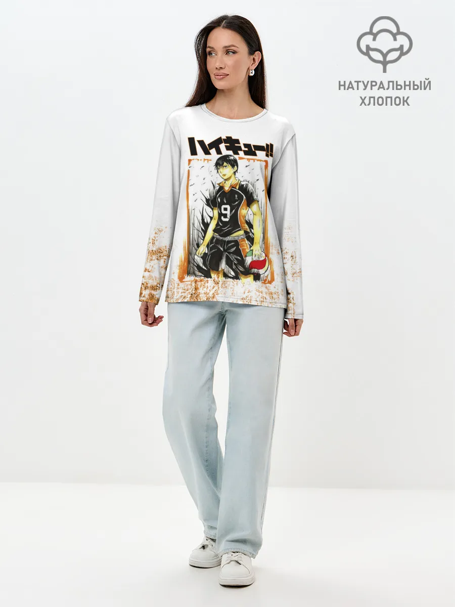Лонгслив женский. Хлопок / Тобио Кагеяма | Haikyuu!!