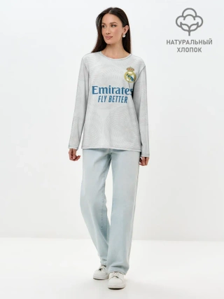 Лонгслив женский. Хлопок / Каземиро Реал форма 2021/2022