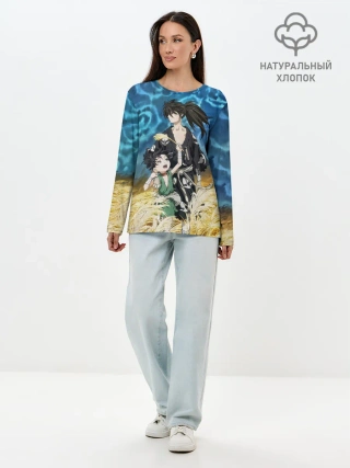 Лонгслив женский. Хлопок / Хяккимару с Дороро | DORORO