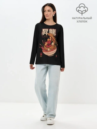 Лонгслив женский. Хлопок / Лапша Кена