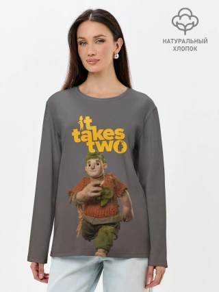 Лонгслив женский. Хлопок / It takes two | Нужны двое