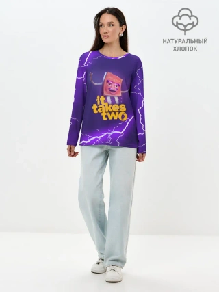 Лонгслив женский. Хлопок / It takes two | DR Hakim