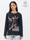 Лонгслив женский. Хлопок / fly high! Шоё Хината Haikyuu!!