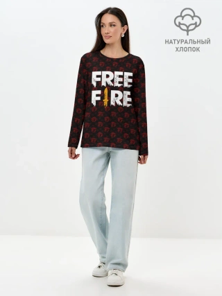Лонгслив женский. Хлопок / FREEFIRE | PATTERN GARENA