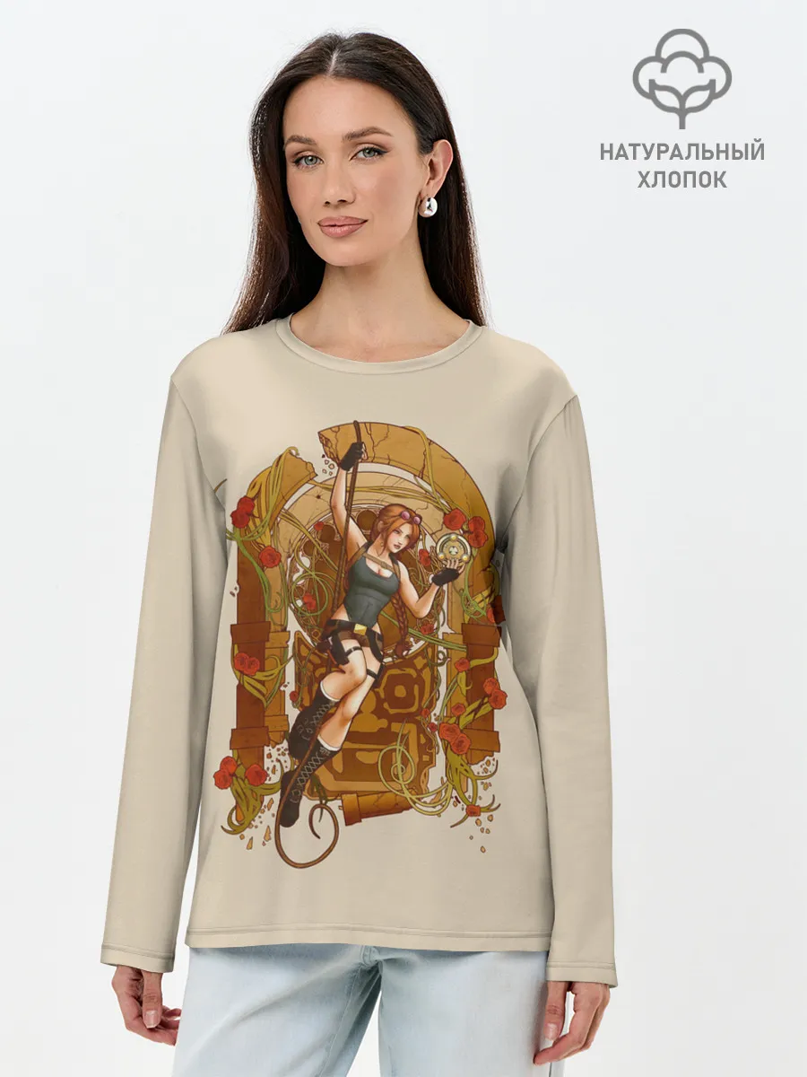 Лонгслив женский. Хлопок / Лара с сокровищем