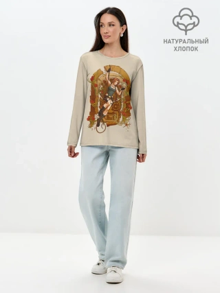 Лонгслив женский. Хлопок / Лара с сокровищем