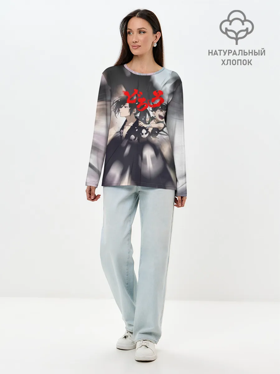 Лонгслив женский. Хлопок / Хяккимару | Такебо