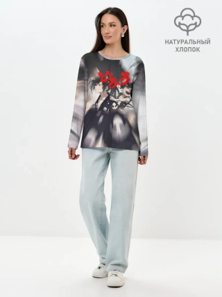 Лонгслив женский. Хлопок / Хяккимару | Такебо