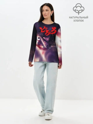 Лонгслив женский. Хлопок / Хяккимару | Дороро