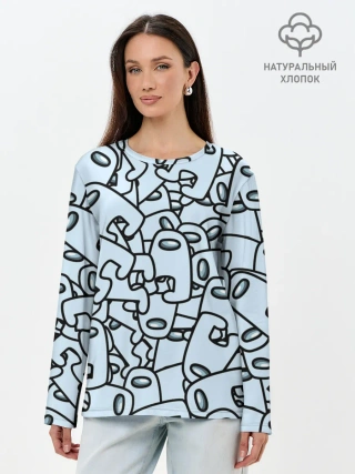 Лонгслив женский. Хлопок / among us mem