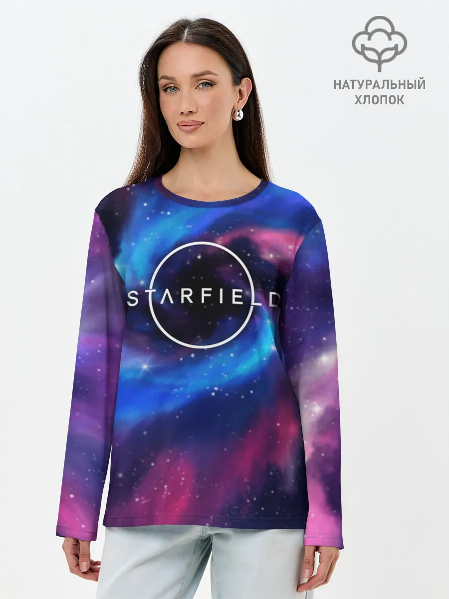 Лонгслив женский. Хлопок / Starfield / Старфилд