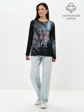 Лонгслив женский. Хлопок / Перун