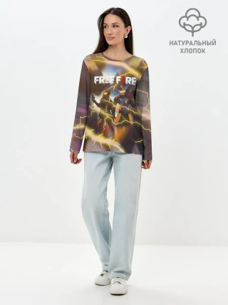 Лонгслив женский. Хлопок / FREEFIRE | ФРИФАЕР