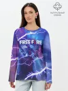 Лонгслив женский. Хлопок / FREEFIRE | КОРОЛЕВСКАЯ БИТВА