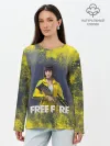 Лонгслив женский. Хлопок / GARENA FREEFIRE | БАТЛГРАУНД