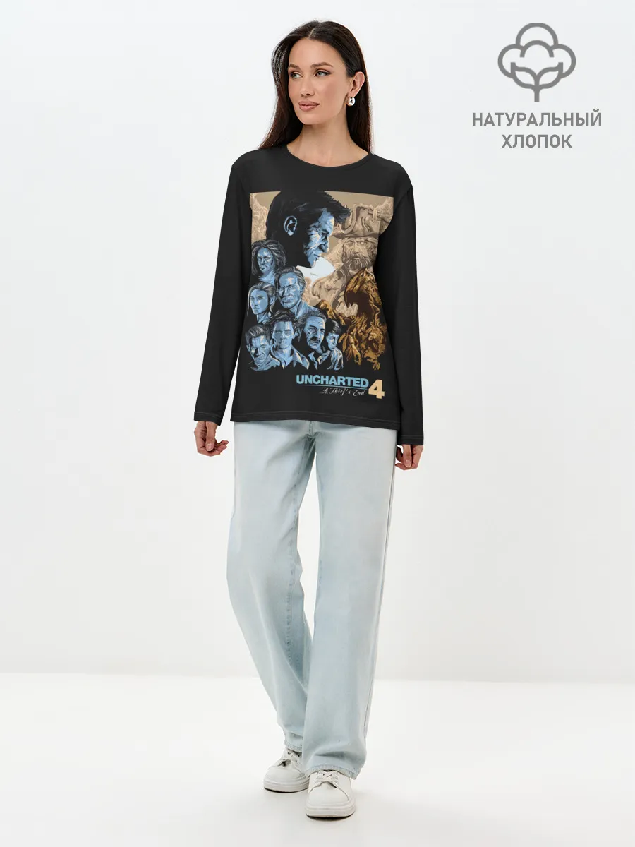 Лонгслив женский. Хлопок / Команда Анчартед