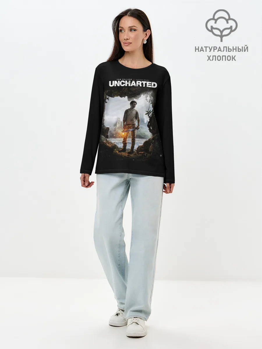 Лонгслив женский. Хлопок / Нейтан Дрейк | Том Холланд