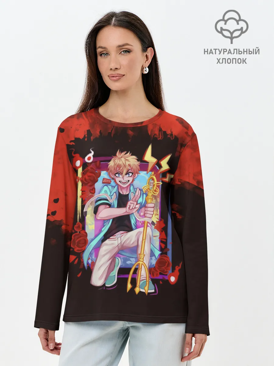 Лонгслив женский. Хлопок / Ко Минамото | Туалетный мальчик Ханако-кун