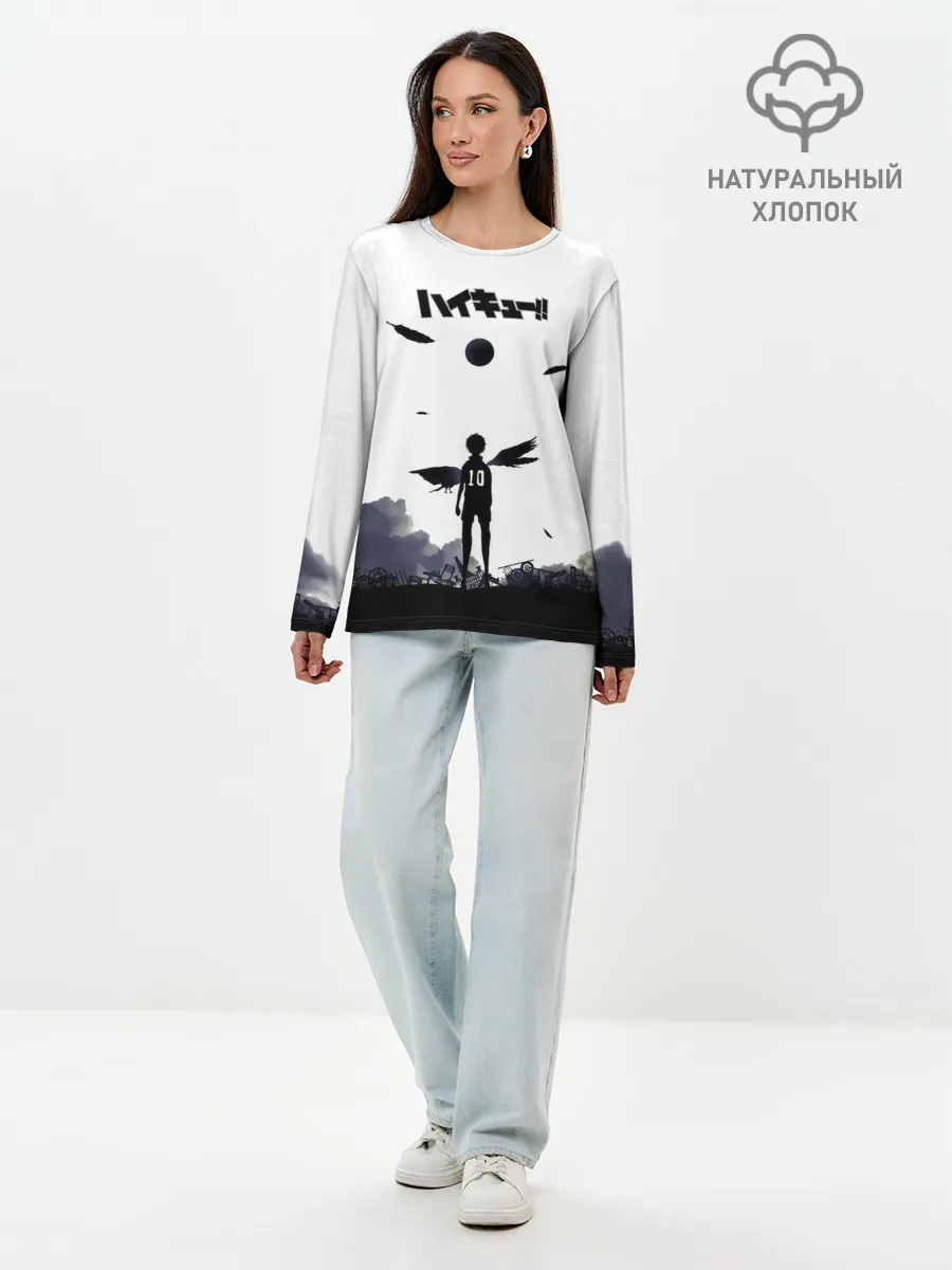Лонгслив женский. Хлопок / Шоё Хината эпичный сюжет