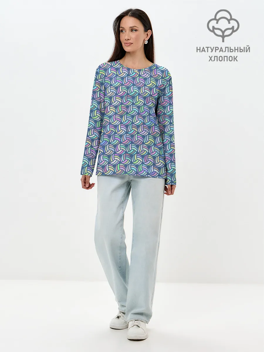 Лонгслив женский. Хлопок / Volleyball