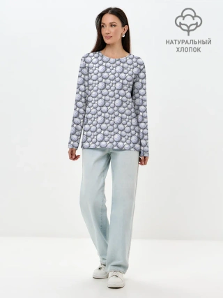 Лонгслив женский. Хлопок / Волейбольные Мячи