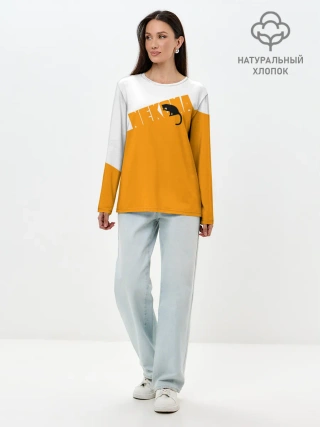 Лонгслив женский. Хлопок / Старшая Некома | Haikyuu!!